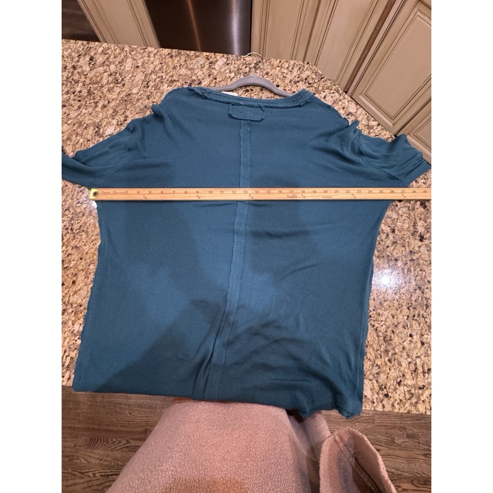 We The Free Care FP Colby Long Sleeve Tee Women Lagoon Scoop Neck Size Large - Picture 10 of 16